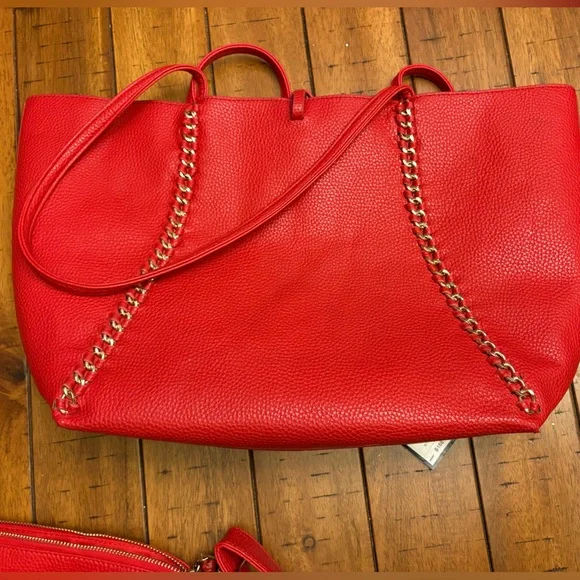 BCBG Red Bag set of 3! Tote, Purse and Wallet! - Picture 10 of 14